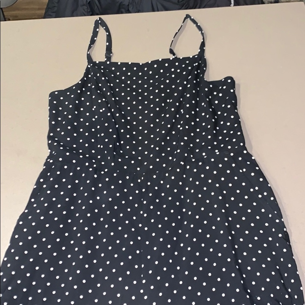 Black polka dot jumpsuit
